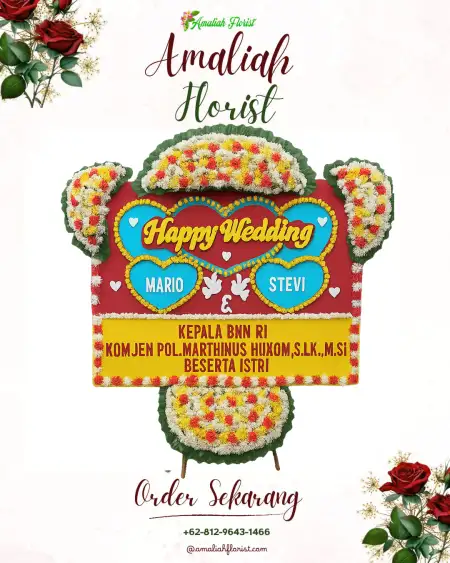 Papan Bunga Pernikahan Bakungpringgodani